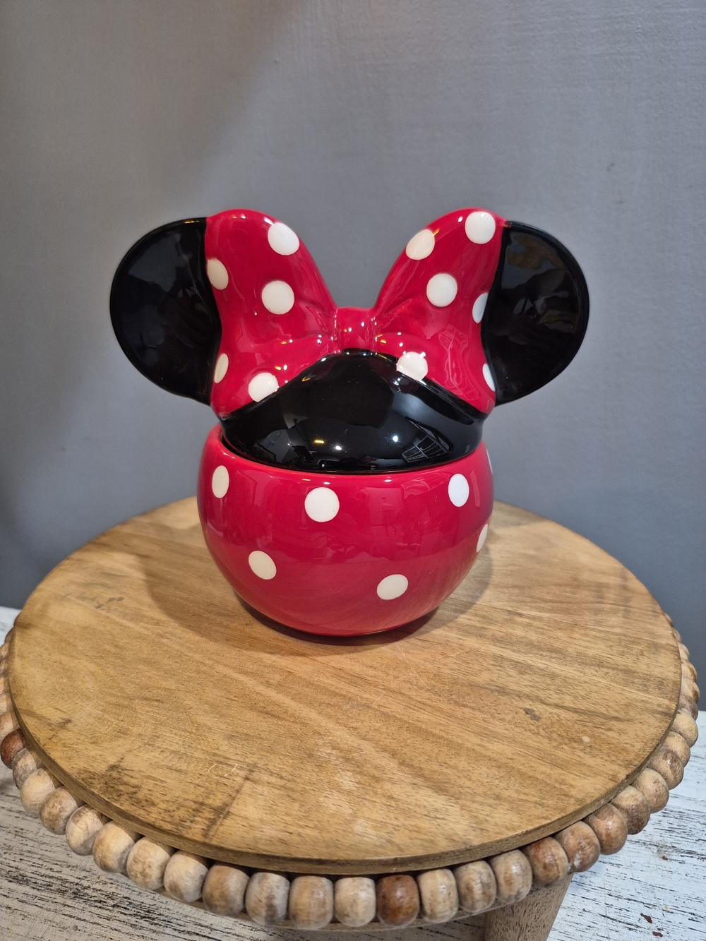 Minnie Mouse Ceramic Trinket Jar - Hot Pink & Black Charmed